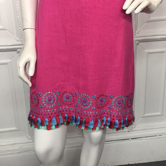 kate spade New Sample Pink Beaded Tassle Dress - Picture 3 of 6
